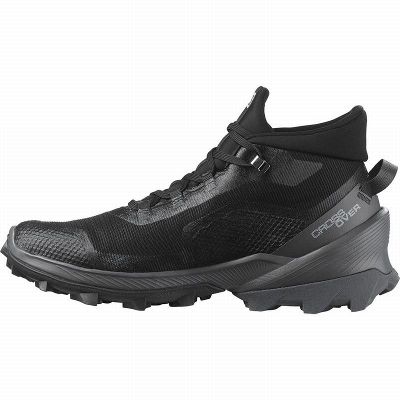 Women's Salomon CROSS OVER CHUKKA GORE-TEX Hiking Shoes Black | VRQKFD-289