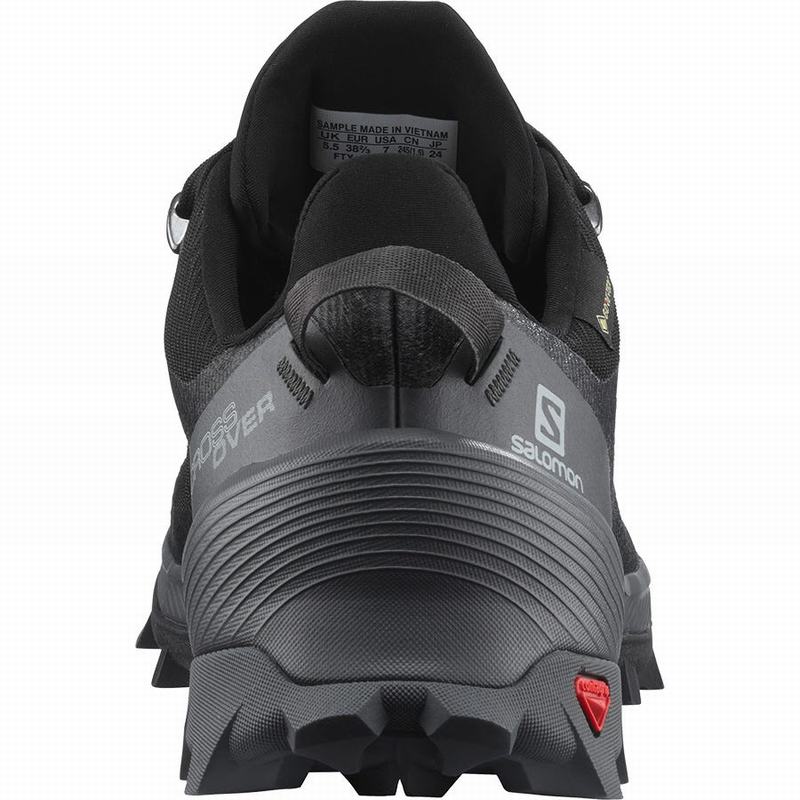 Women's Salomon CROSS OVER GORE-TEX Hiking Shoes Black | ACZPNT-695