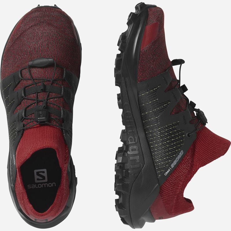 Women's Salomon CROSS W /PRO Trail Running Shoes Red / Black | 5128KZWQS