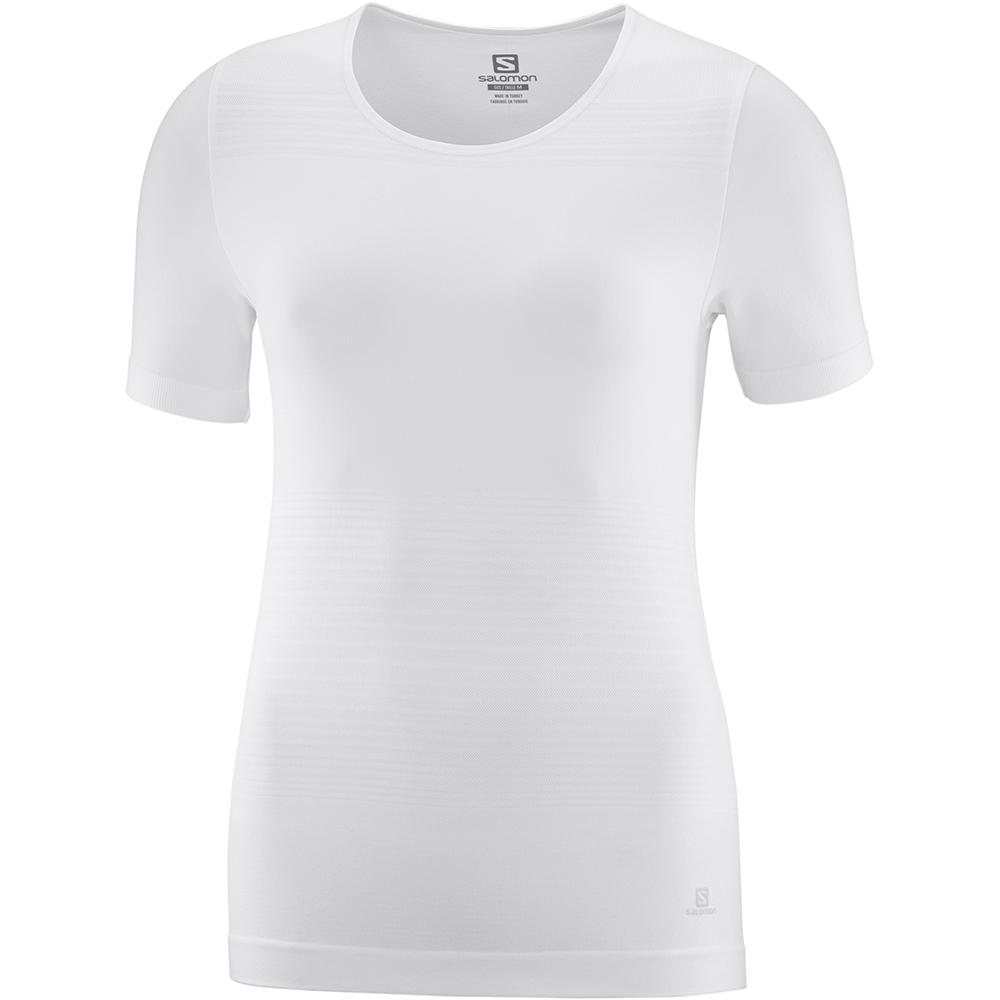 Women\'s Salomon ELEVATE MOVE\'ON W T Shirts White | YIDGNK-302