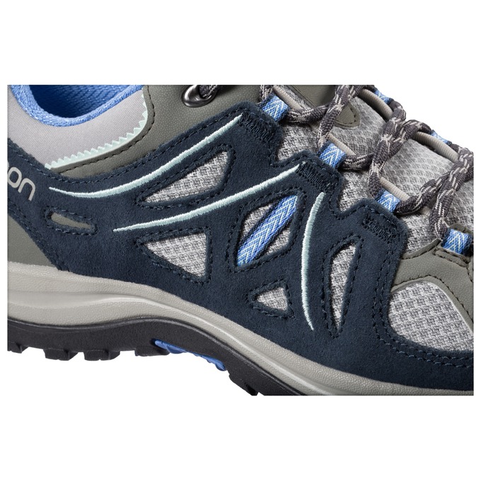 Women's Salomon ELLIPSE 2 AERO W Hiking Shoes Navy / Silver | DLMEFC-530