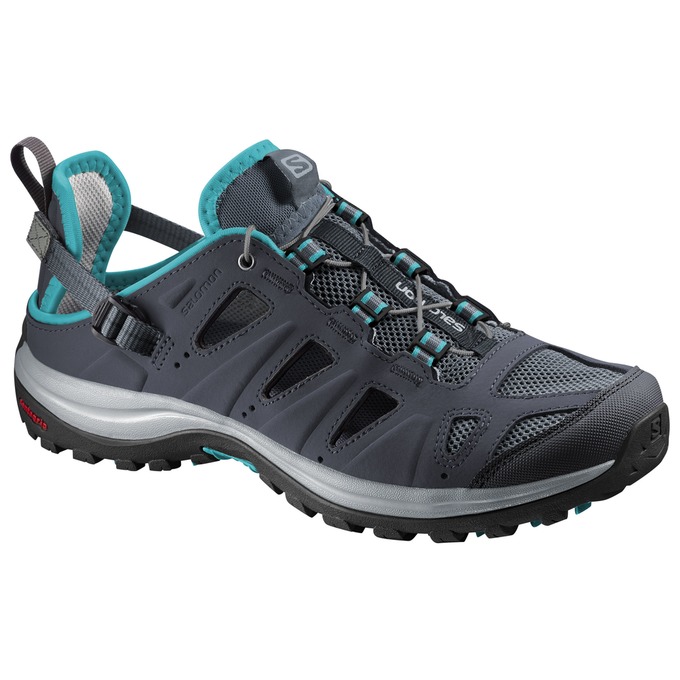 Women\'s Salomon ELLIPSE CABRIO Running Shoes Dark Grey | XHFADT-981