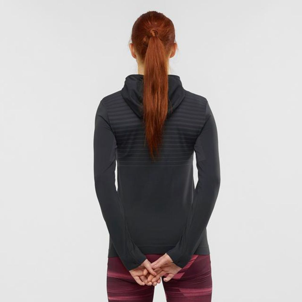 Women's Salomon ESSENTIAL SEAMLESS HOODIE Midlayers Beige | IRYXPT-426