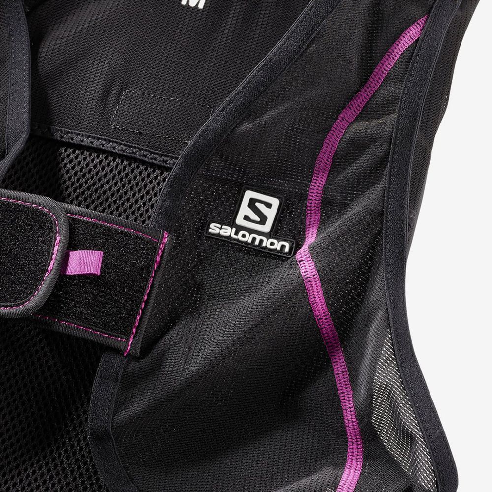 Women's Salomon FLEXCELL BACK PROTECTION Packs Black / Purple | SBFEQM-281