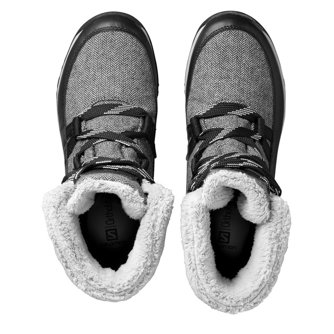 Women's Salomon HEIKA CS WP Winter Boots Grey / Chocolate | 8725NBQEH