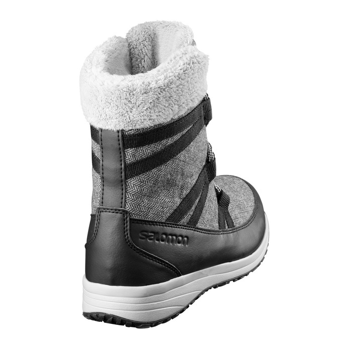 Women's Salomon HEIKA CS WP Winter Boots Grey / Black | 9754WQYAS