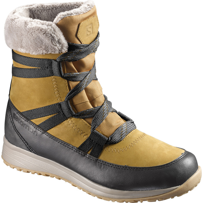 Women\'s Salomon HEIKA LTR CS WP Winter Boots Brown / Black | 3695LKWBG