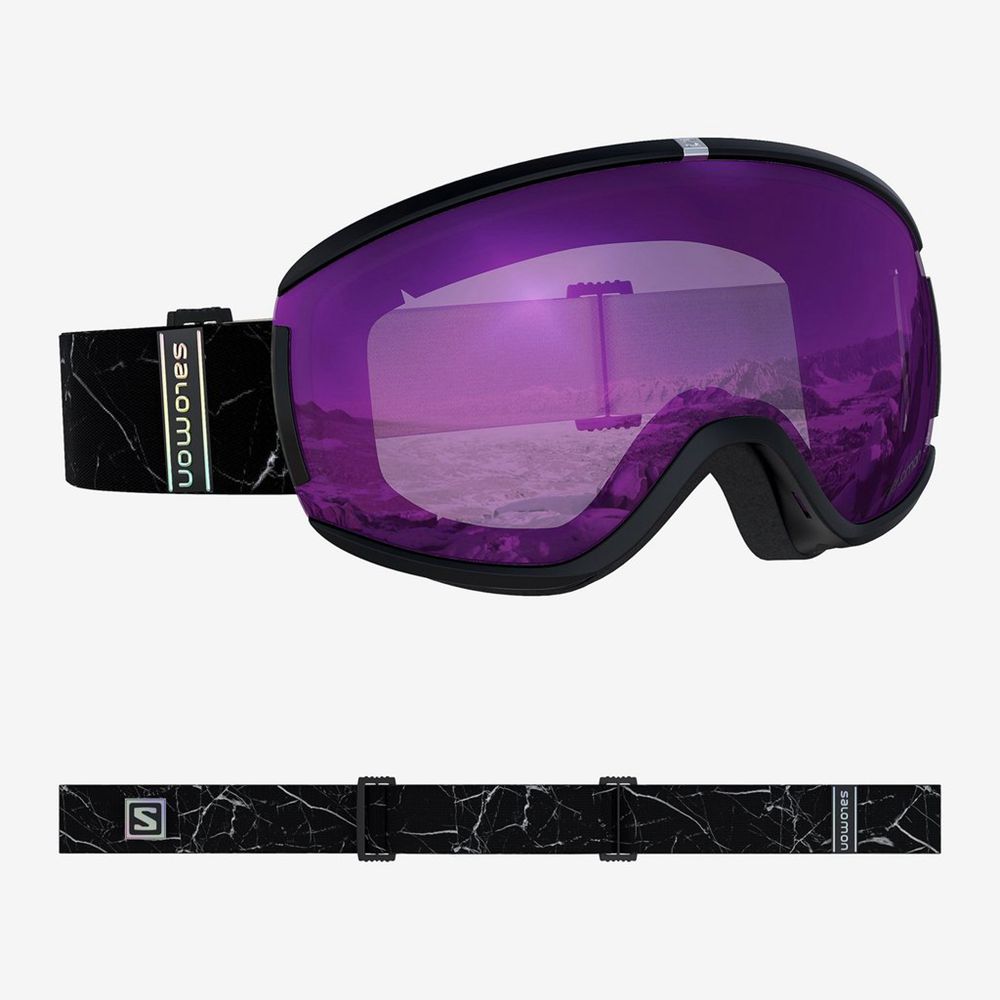 Women\'s Salomon IVY MARBLE Goggles Black | LCSPMY-627