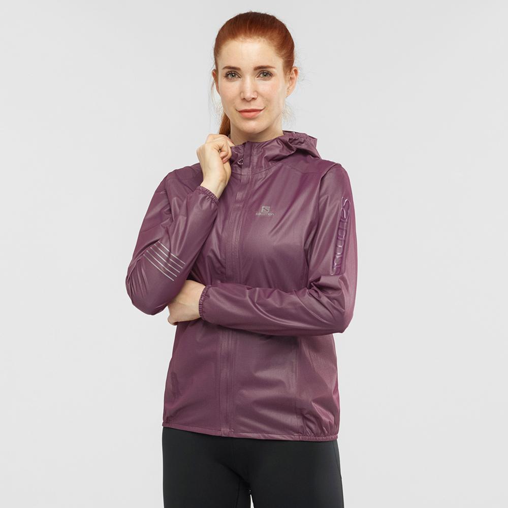 Women's Salomon LIGHTNING RACE WP JKT W Jackets Purple | LDSEFJ-901