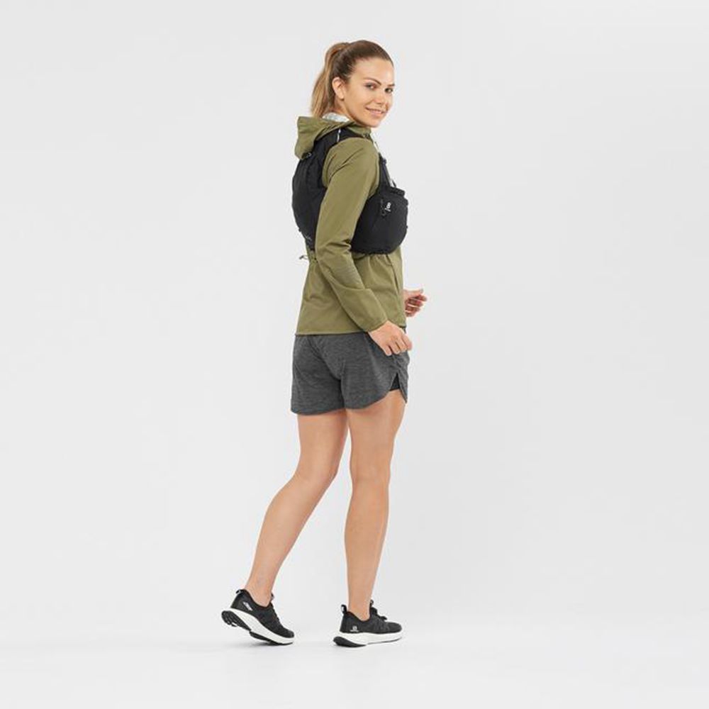 Women's Salomon LIGHTNING WATERPROOF Jackets Olive | TSPVIA-508