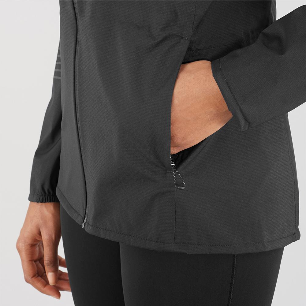 Women's Salomon LIGHTNING WP JKT W Jackets Black | WYIHGJ-126