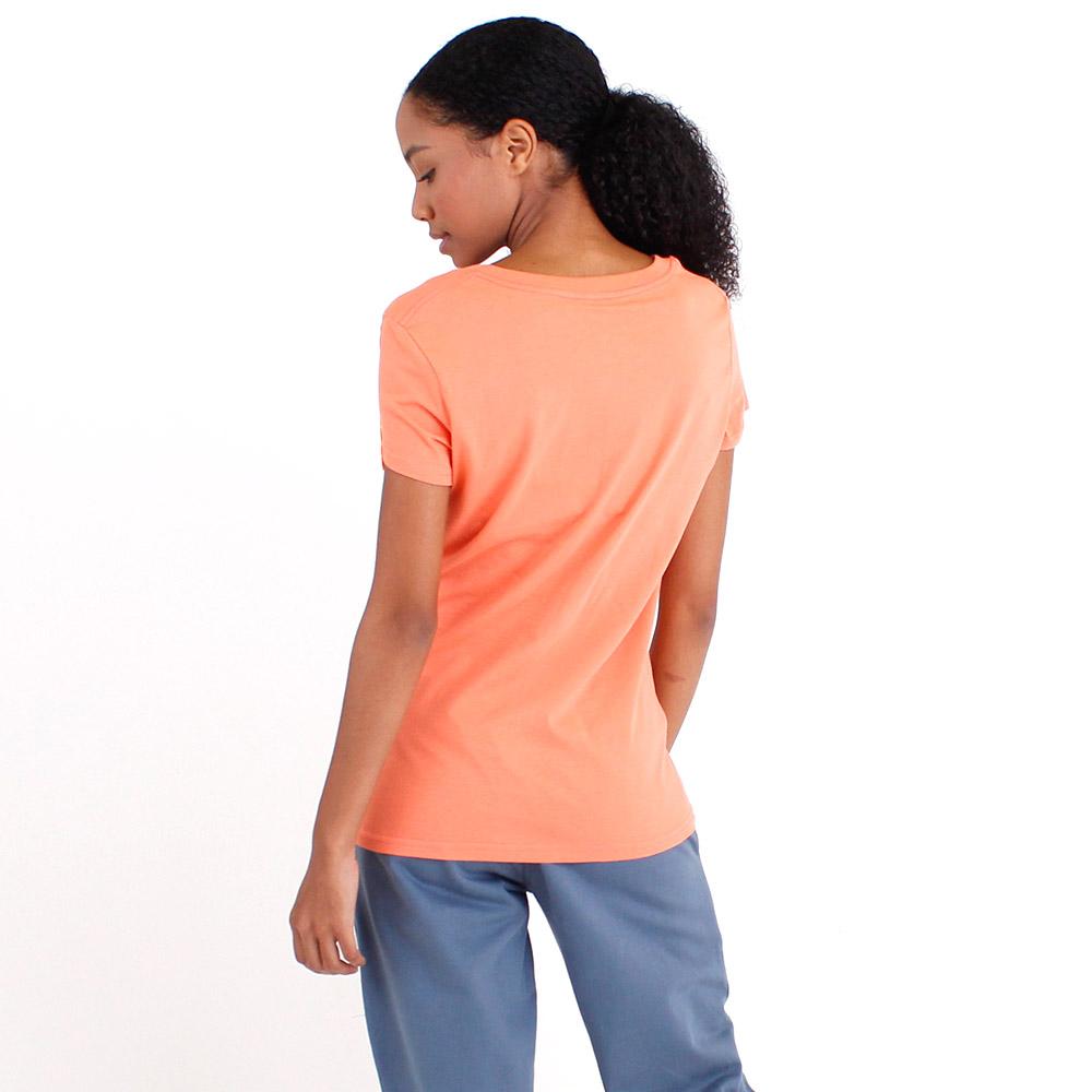 Women's Salomon LOGO SS W T Shirts Coral | EIPOAU-864