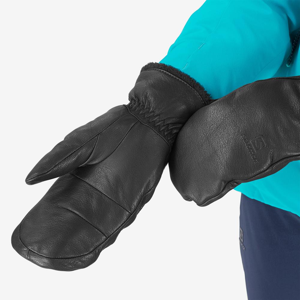 Women's Salomon NATIVE MITTEN W Gloves Black | CDPAEW-754