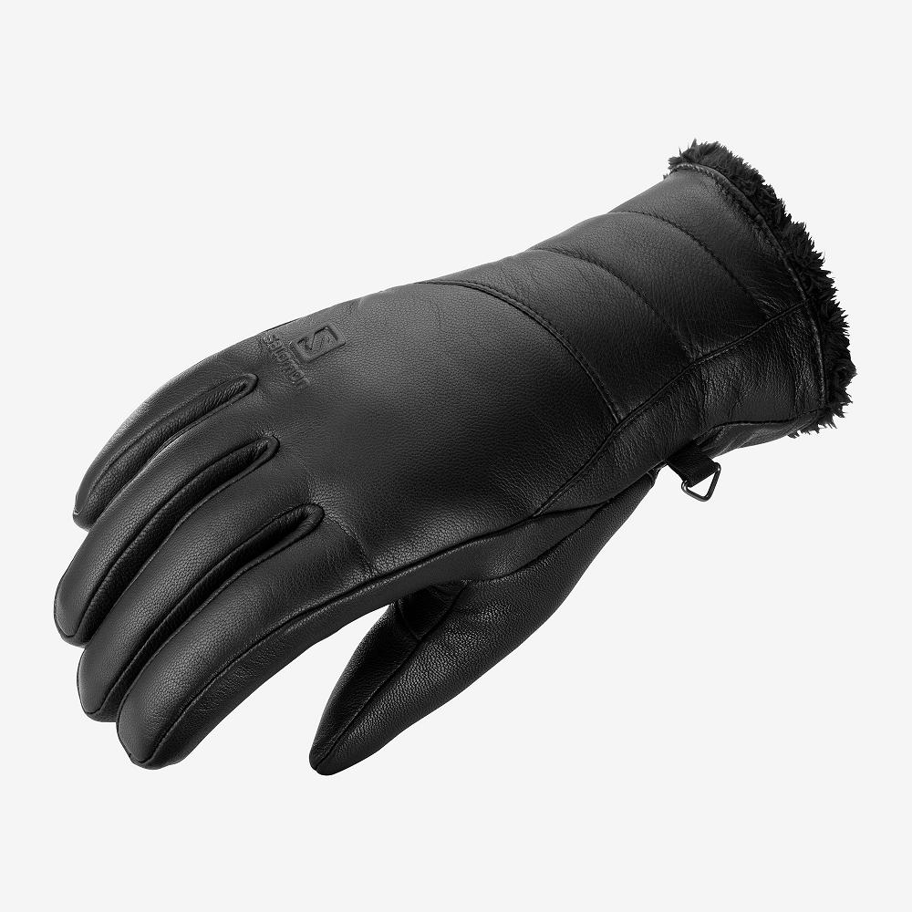 Women\'s Salomon NATIVE W Gloves Black | SLJPRU-983
