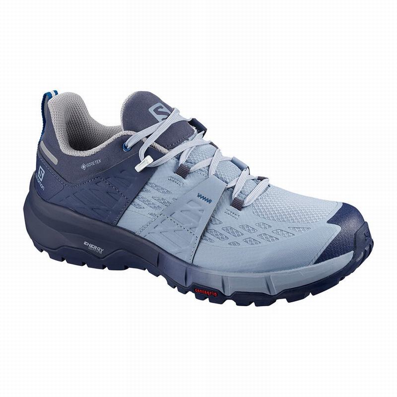 Women\'s Salomon ODYSSEY GTX W Hiking Shoes Blue | GKHLNQ-540