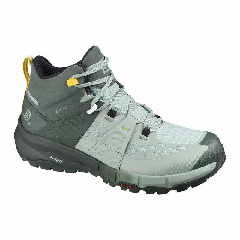 Women\'s Salomon ODYSSEY MID GTX W Hiking Shoes Green | ARTHXM-935