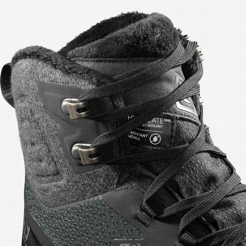 Women's Salomon OUTBLAST TS CSWP W Winter Boots Black | 7483BGUFM