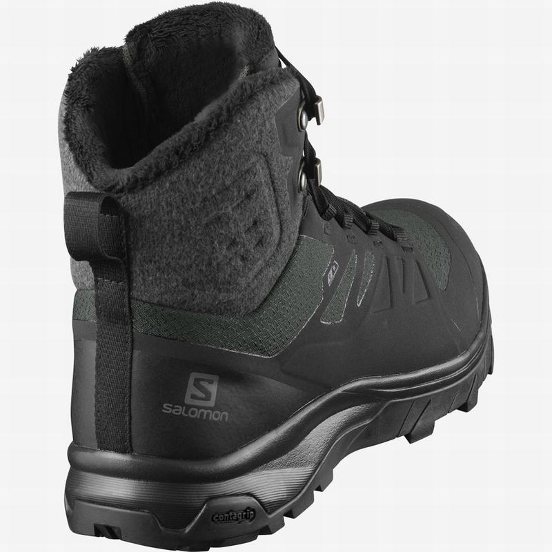 Women's Salomon OUTBLAST TS CSWP W Winter Boots Black | 7483BGUFM