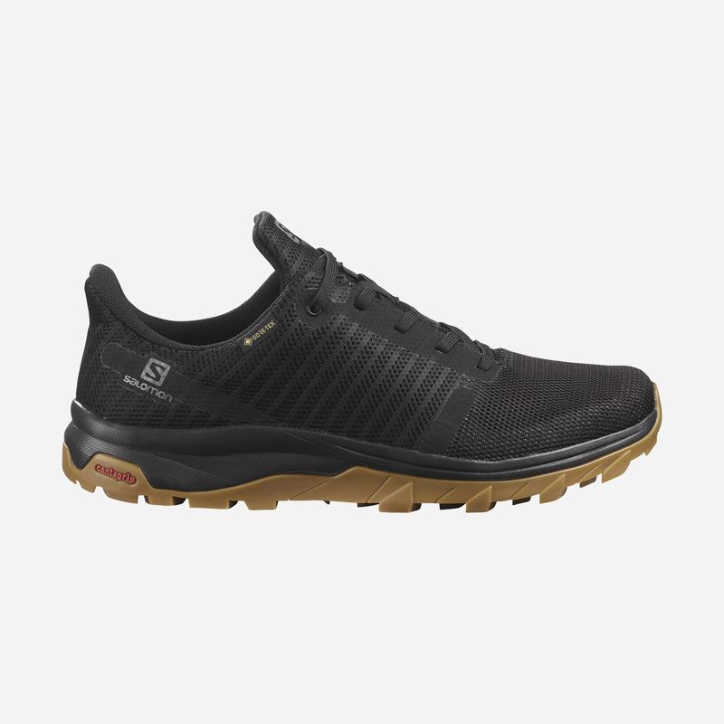 Women\'s Salomon OUTBOUND PRISM GORE-TEX Hiking Shoes Black | VZXYJR-824