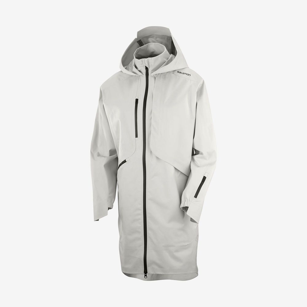 Women's Salomon OUTLIFE WP COMMUTER PARKA W Waterproof Jackets Sliver | 7561OJFUT