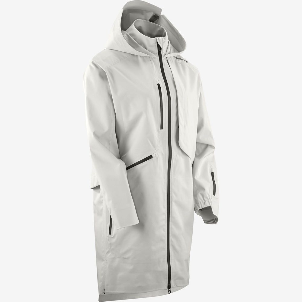 Women's Salomon OUTLIFE WP COMMUTER PARKA W Waterproof Jackets Sliver | 7561OJFUT