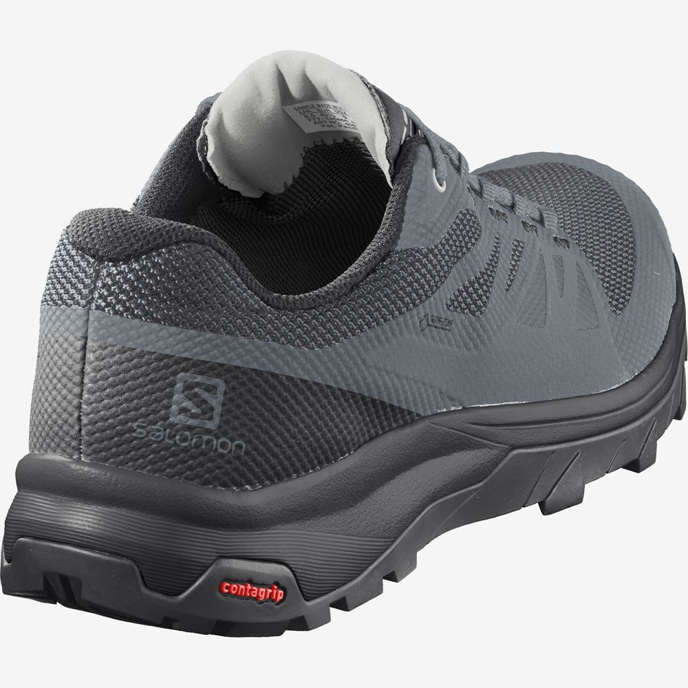 Women's Salomon OUTLINE GORE-TEX Hiking Shoes Black | GZCULJ-091