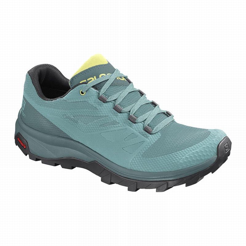 Women\'s Salomon OUTLINE GORE-TEX Hiking Shoes Turquoise / Green | LCOPTG-021