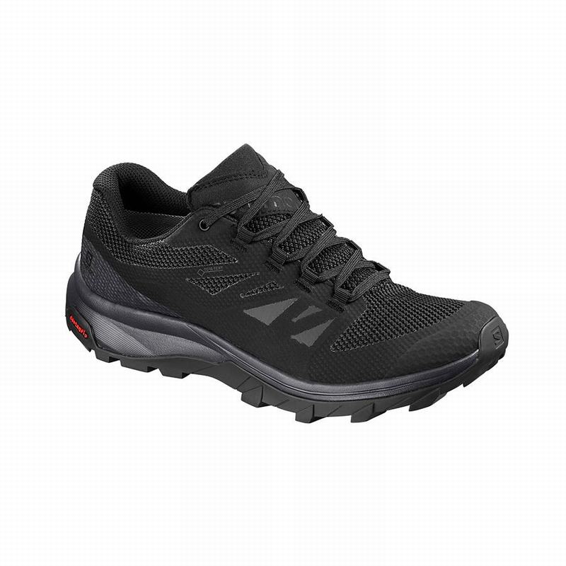 Women\'s Salomon OUTLINE GORE-TEX Hiking Shoes Black | RPSQDO-650