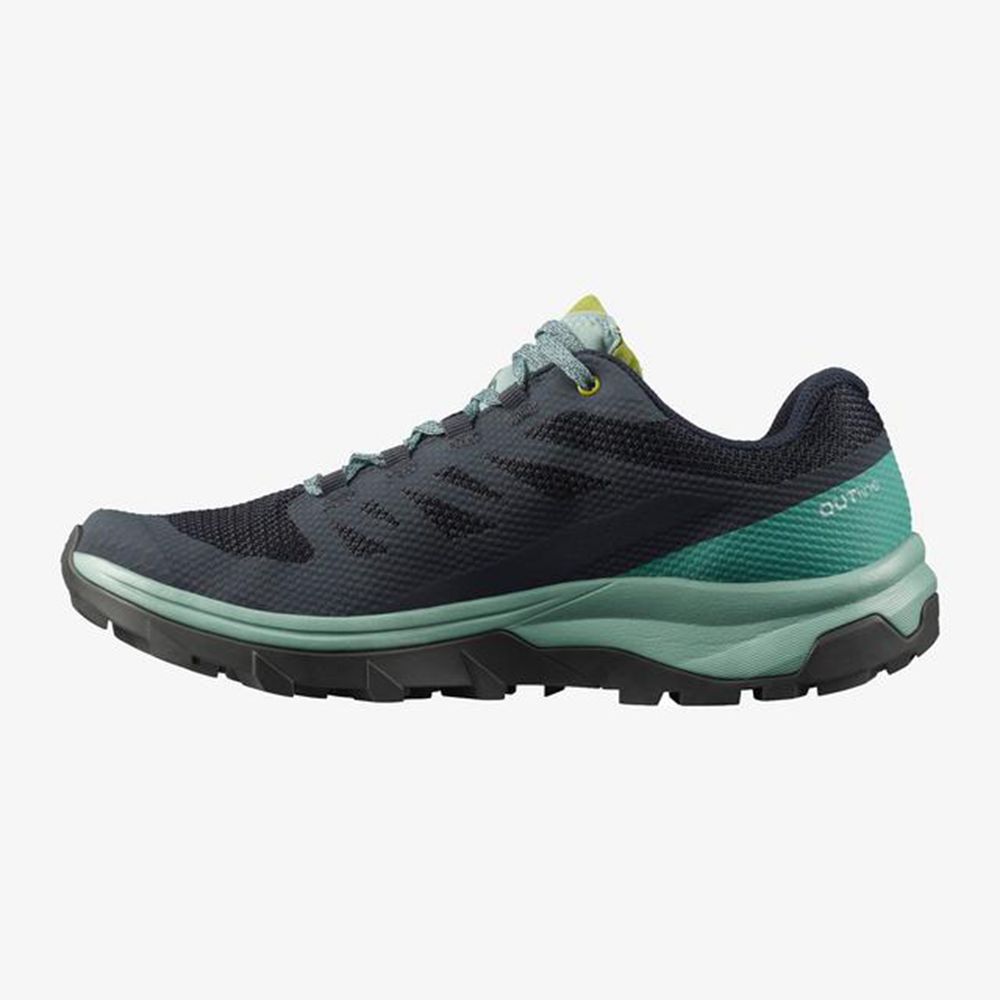 Women's Salomon OUTLINE GTX Trail Running Shoes Navy | 6153RTCXA