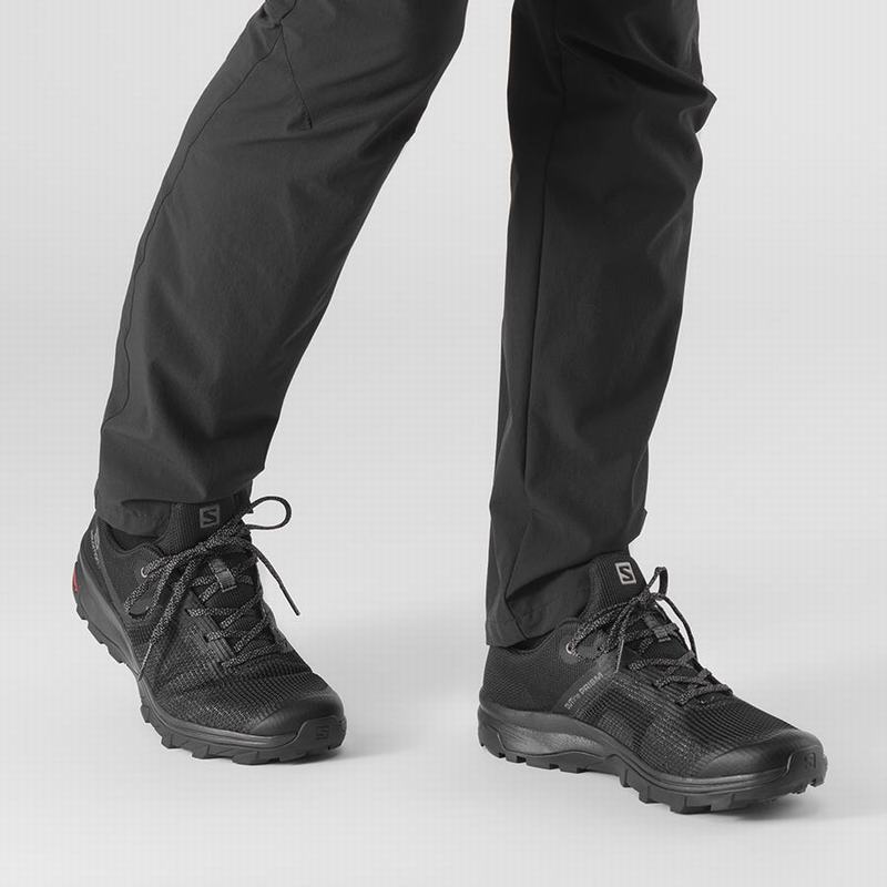 Women's Salomon OUTLINE PRISM GORE-TEX Hiking Shoes Black | KIJUPZ-907