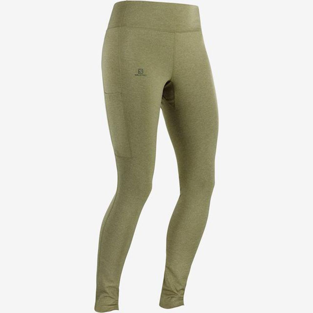 Women's Salomon OUTLINE TIGHTS Tights Olive | MQEIXW-018