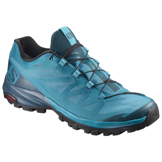Women\'s Salomon OUTPATH GTX W Hiking Shoes Blue / Navy | LQVEUS-405
