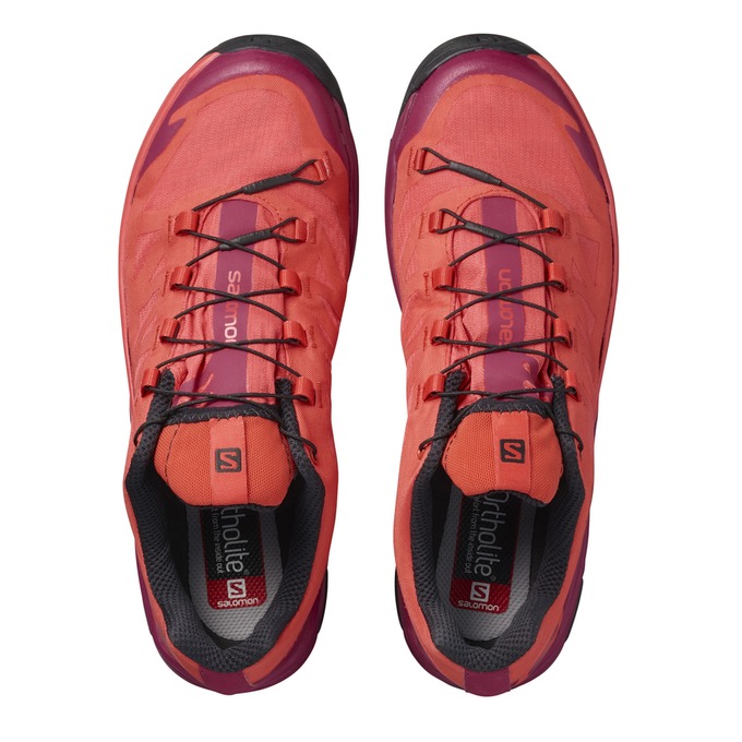 Women's Salomon OUTPATH GTX W Hiking Shoes Orange / Burgundy | OGVEFX-213