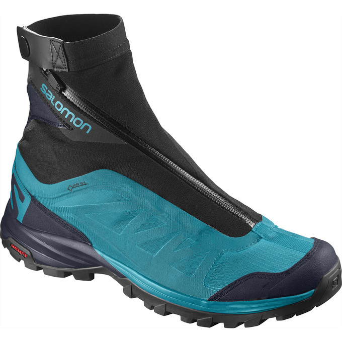 Women\'s Salomon OUTPATH PRO GTX W Hiking Shoes Black / Blue | WPDSTE-982