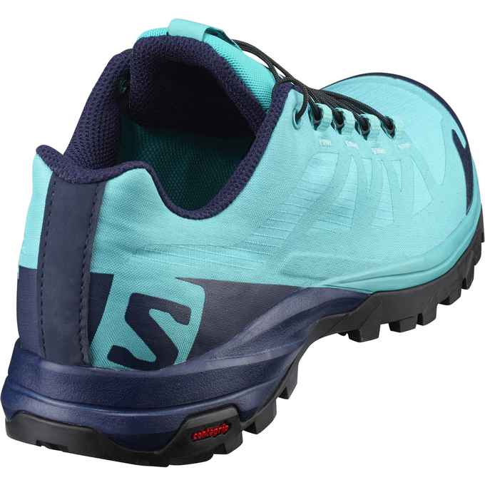 Women's Salomon OUTPATH W Hiking Shoes Turquoise / Navy | MSPHLT-214
