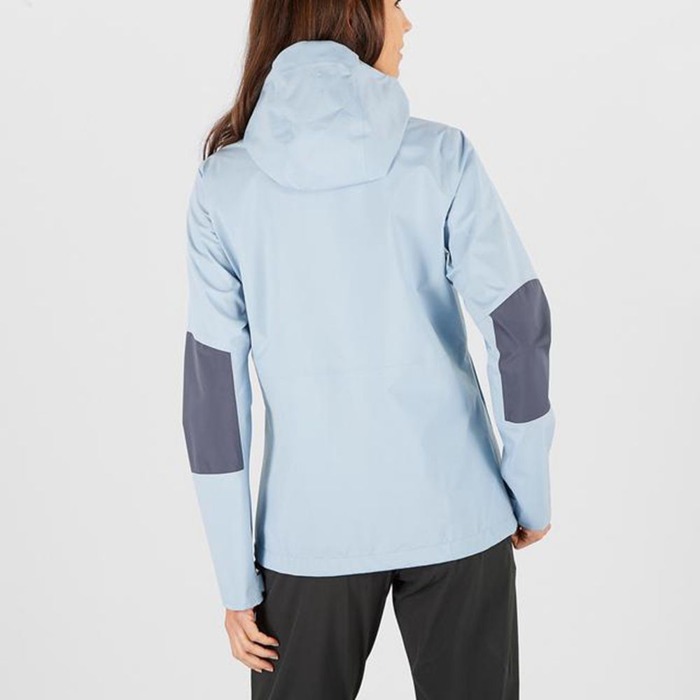 Women's Salomon OUTRACK 2.5L WATERPROOF Jackets Blue | JQOESA-753