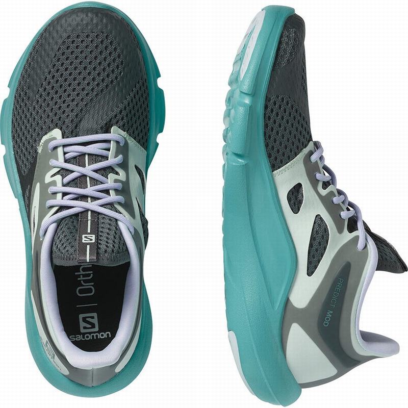 Women's Salomon PREDICT MOD Road Running Shoes Dark Green / Purple | LQRUXE-360