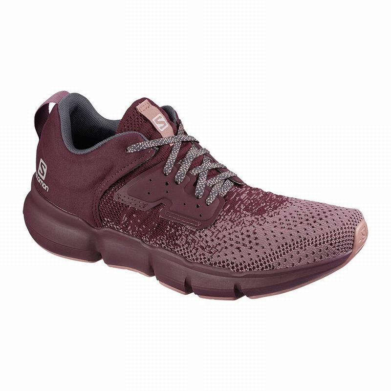Women\'s Salomon PREDICT SOC W Road Running Shoes Burgundy / Dark Red | OBNRAC-702