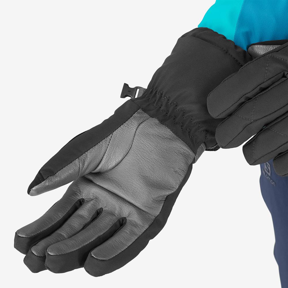 Women's Salomon PROPELLER LONG W Gloves Black | OUQCMD-821