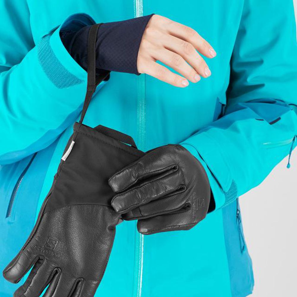 Women's Salomon PROPELLER PLUS GLOVE Gloves Black | ZDBAEY-578