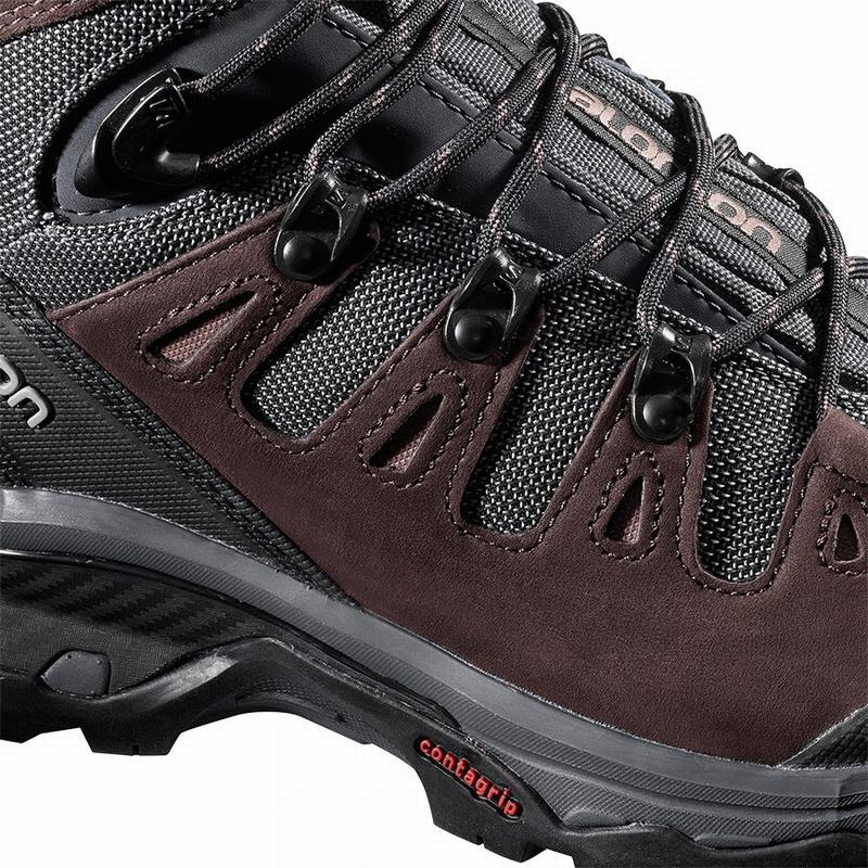 Women's Salomon QUEST 4D 3 GTX W Hiking Boots Dark Blue / Chocolate Purple | KSFWHI-610