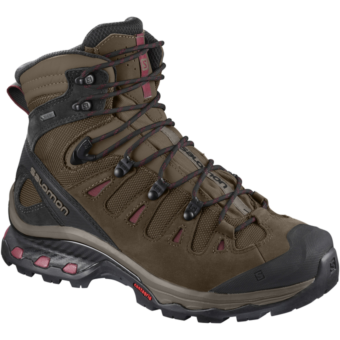Women\'s Salomon QUEST 4D 3 GTX W Hiking Boots Chocolate / Black | VUKYEN-582