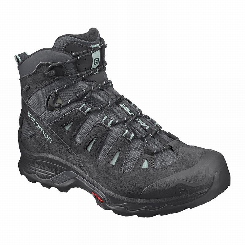 Women\'s Salomon QUEST PRIME GTX W Hiking Boots Dark Blue / Black | CVBZTX-956