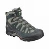 Women's Salomon QUEST PRIME GTX W Hiking Boots Grey / Green | PZJDLX-136