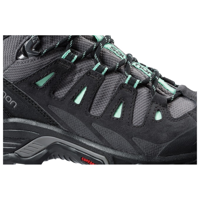 Women's Salomon QUEST PRIME GTX W Hiking Boots Black / Silver | SGKUHT-971