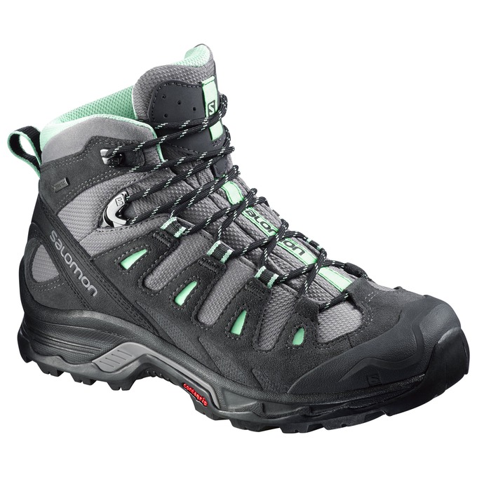 Women\'s Salomon QUEST PRIME GTX W Hiking Boots Black / Silver | SGKUHT-971