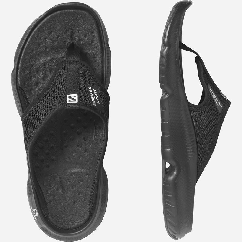 Women's Salomon REELAX BREAK 5.0 Flip Flops Black | CYKPQS-413