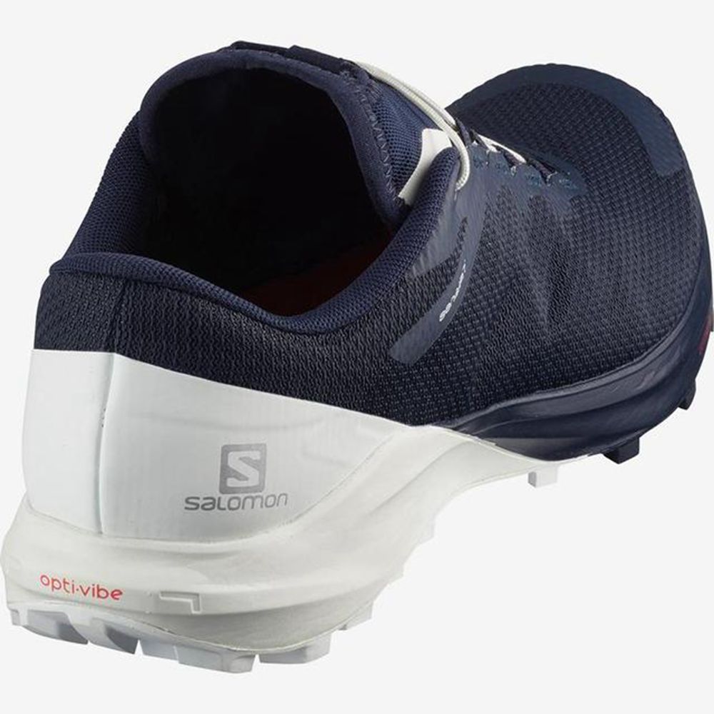 Women's Salomon SENSE 4 PRO Trail Running Shoes Navy | 5938TXBJM