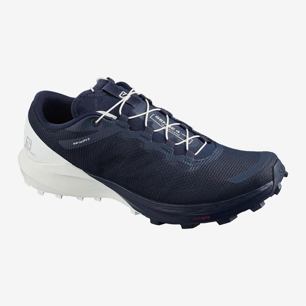 Women's Salomon SENSE 4 PRO Trail Running Shoes Navy | 5938TXBJM