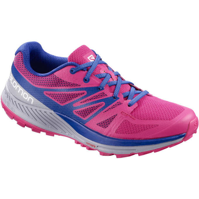 Women\'s Salomon SENSE ESE W Trail Running Shoes Pink / White | 8162MAQVH